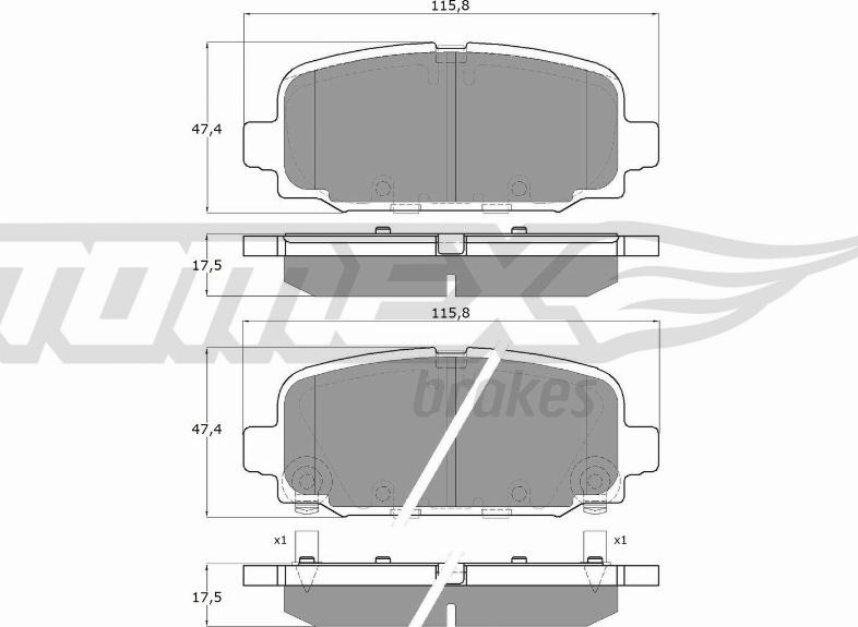 TOMEX brakes TX 19-79 - Komplet Pločica, disk-kočnica www.molydon.hr