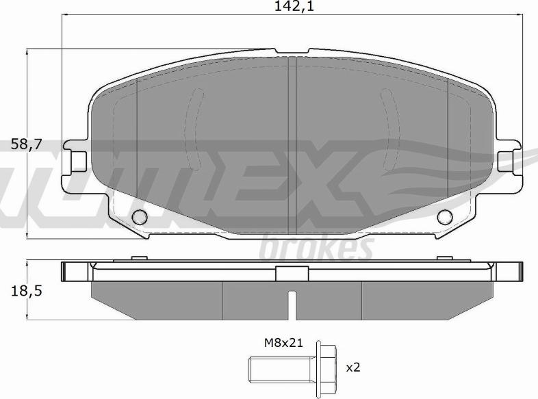 TOMEX brakes TX 19-74 - Komplet Pločica, disk-kočnica www.molydon.hr