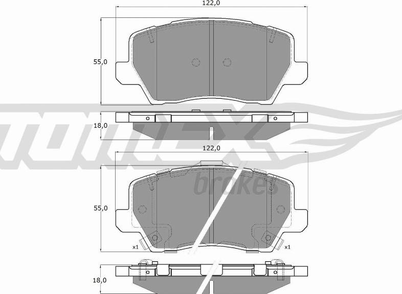 TOMEX brakes TX 19-75 - Komplet Pločica, disk-kočnica www.molydon.hr