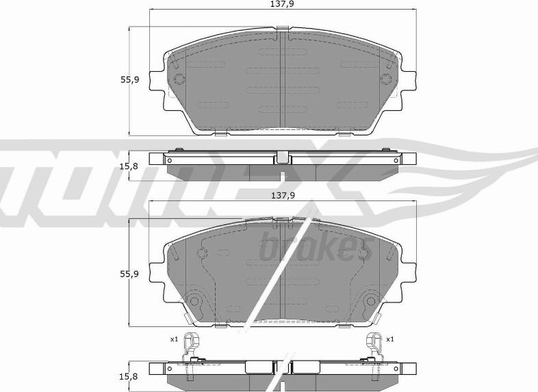 TOMEX brakes TX 19-77 - Komplet Pločica, disk-kočnica www.molydon.hr