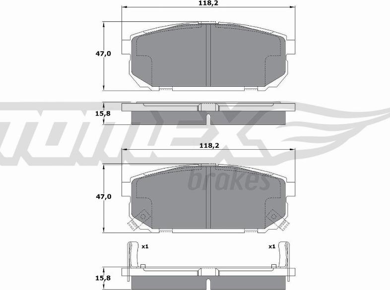 TOMEX brakes TX 14-95 - Komplet Pločica, disk-kočnica www.molydon.hr