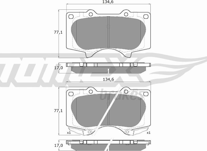 TOMEX brakes TX 14-96 - Komplet Pločica, disk-kočnica www.molydon.hr