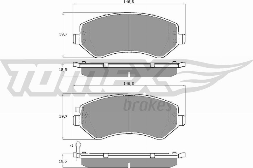 TOMEX brakes TX 14-93 - Komplet Pločica, disk-kočnica www.molydon.hr