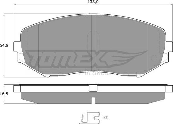 TOMEX brakes TX 14-92 - Komplet Pločica, disk-kočnica www.molydon.hr