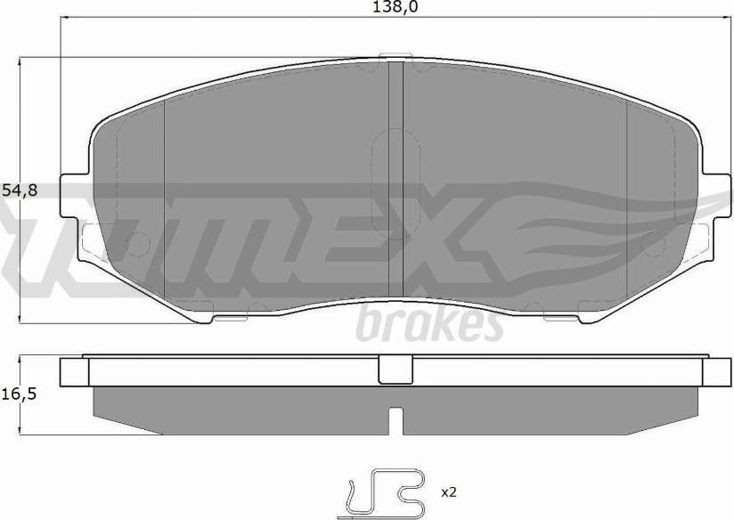 TOMEX brakes TX 14-92 - Komplet Pločica, disk-kočnica www.molydon.hr