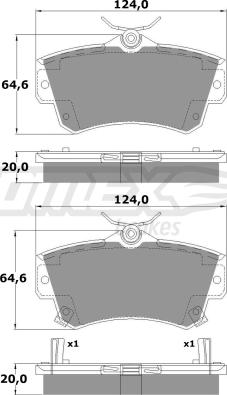 TOMEX brakes TX 14-97 - Komplet Pločica, disk-kočnica www.molydon.hr