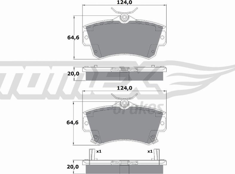 TOMEX brakes TX 14-97 - Komplet Pločica, disk-kočnica www.molydon.hr