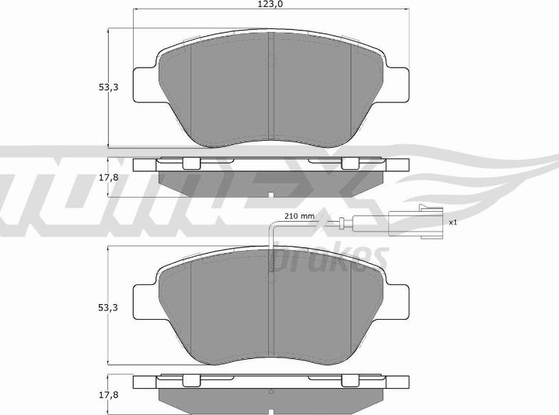 TOMEX brakes TX 14-44 - Komplet Pločica, disk-kočnica www.molydon.hr