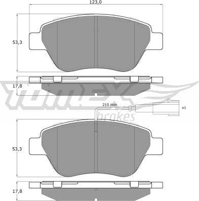 TOMEX brakes TX 14-44 - Komplet Pločica, disk-kočnica www.molydon.hr