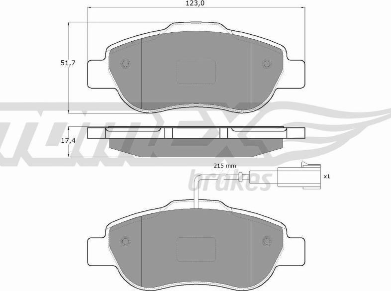 TOMEX brakes TX 14-42 - Komplet Pločica, disk-kočnica www.molydon.hr