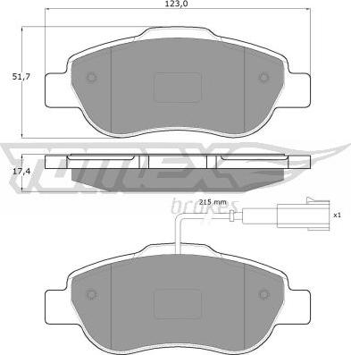 TOMEX brakes TX 14-42 - Komplet Pločica, disk-kočnica www.molydon.hr