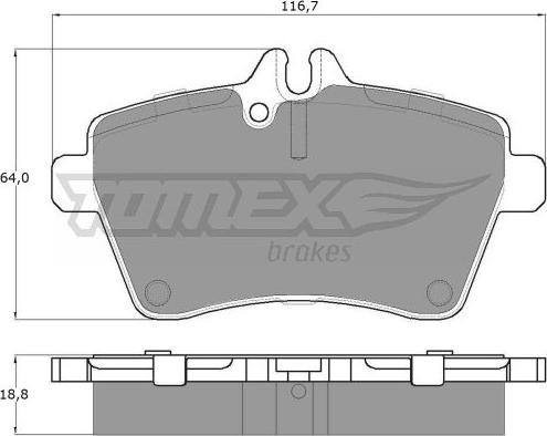 TOMEX brakes TX 14-56 - Komplet Pločica, disk-kočnica www.molydon.hr