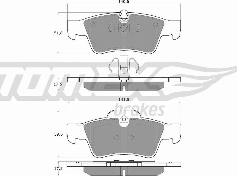 TOMEX brakes TX 14-58 - Komplet Pločica, disk-kočnica www.molydon.hr