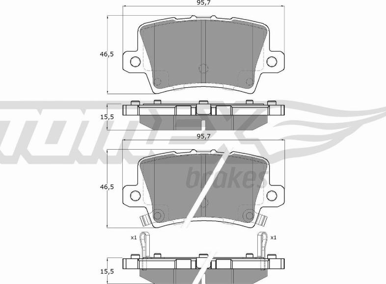 TOMEX brakes TX 14-53 - Komplet Pločica, disk-kočnica www.molydon.hr