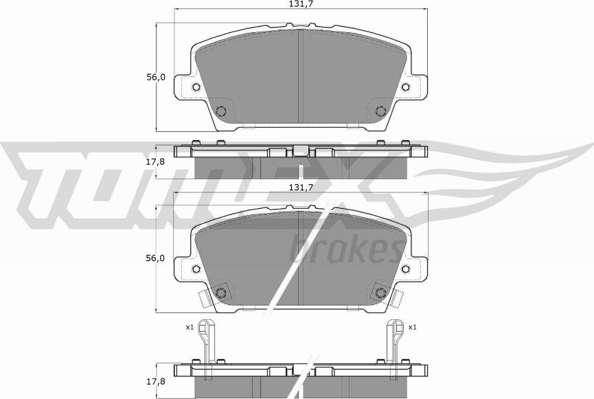 TOMEX brakes TX 14-52 - Komplet Pločica, disk-kočnica www.molydon.hr