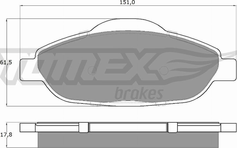 TOMEX brakes TX 14-66 - Komplet Pločica, disk-kočnica www.molydon.hr