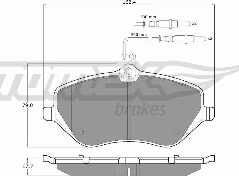 TOMEX brakes TX 14-68 - Komplet Pločica, disk-kočnica www.molydon.hr