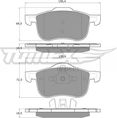 TOMEX brakes TX 14-04 - Komplet Pločica, disk-kočnica www.molydon.hr