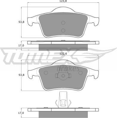 TOMEX brakes TX 14-05 - Komplet Pločica, disk-kočnica www.molydon.hr