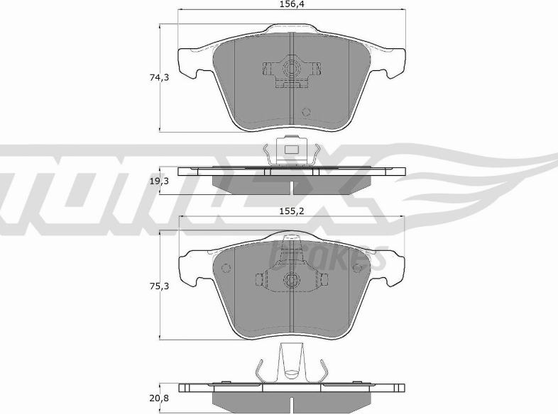 TOMEX brakes TX 14-06 - Komplet Pločica, disk-kočnica www.molydon.hr