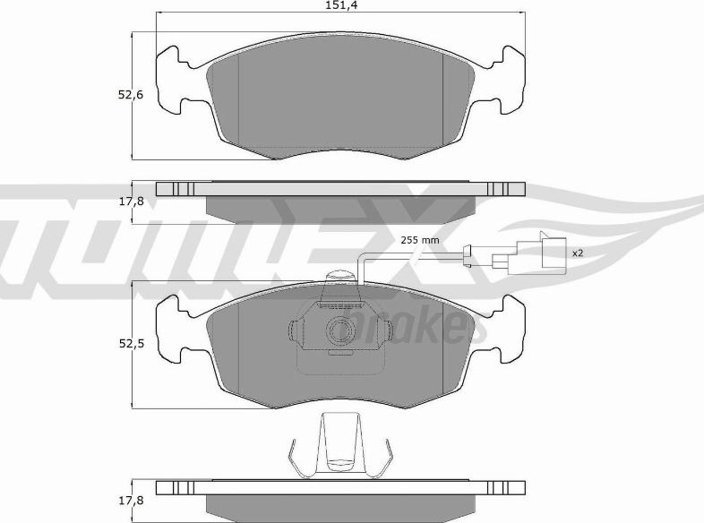 TOMEX brakes TX 14-11 - Komplet Pločica, disk-kočnica www.molydon.hr