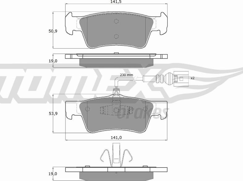 TOMEX brakes TX 14-80 - Komplet Pločica, disk-kočnica www.molydon.hr