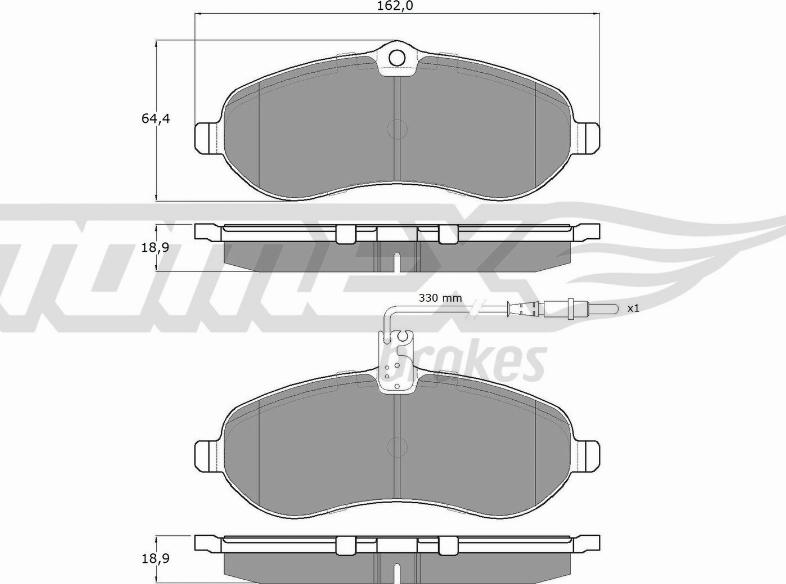 TOMEX brakes TX 14-83 - Komplet Pločica, disk-kočnica www.molydon.hr