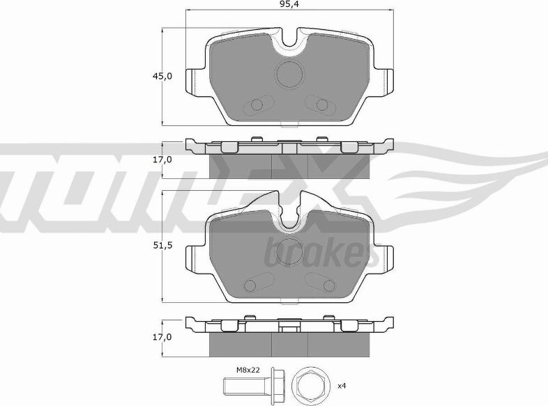 TOMEX brakes TX 14-34 - Komplet Pločica, disk-kočnica www.molydon.hr