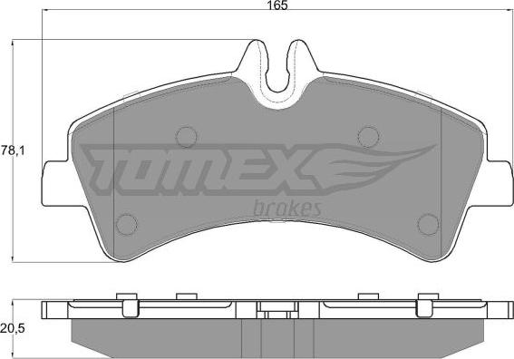 TOMEX brakes TX 14-26 - Komplet Pločica, disk-kočnica www.molydon.hr