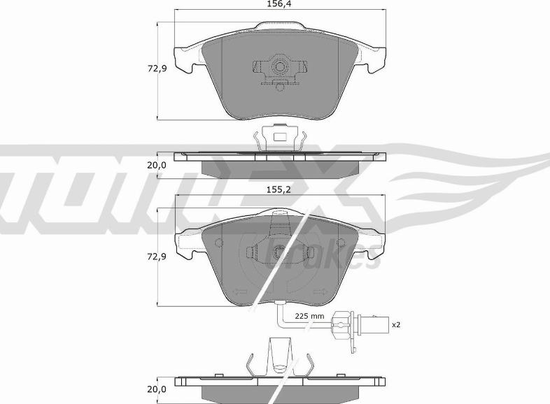 TOMEX brakes TX 14-23 - Komplet Pločica, disk-kočnica www.molydon.hr