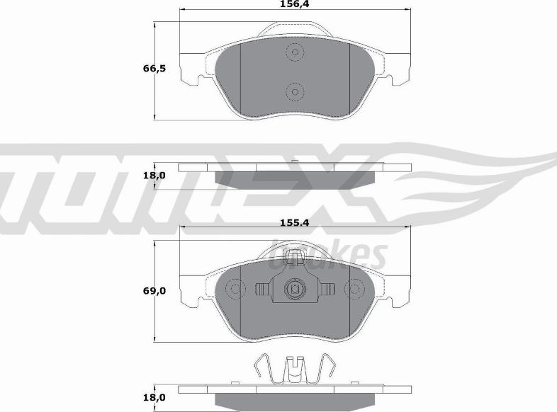 TOMEX brakes TX 14-71 - Komplet Pločica, disk-kočnica www.molydon.hr