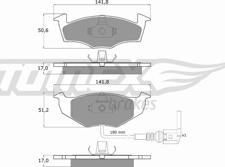 TOMEX brakes TX 14-78 - Komplet Pločica, disk-kočnica www.molydon.hr