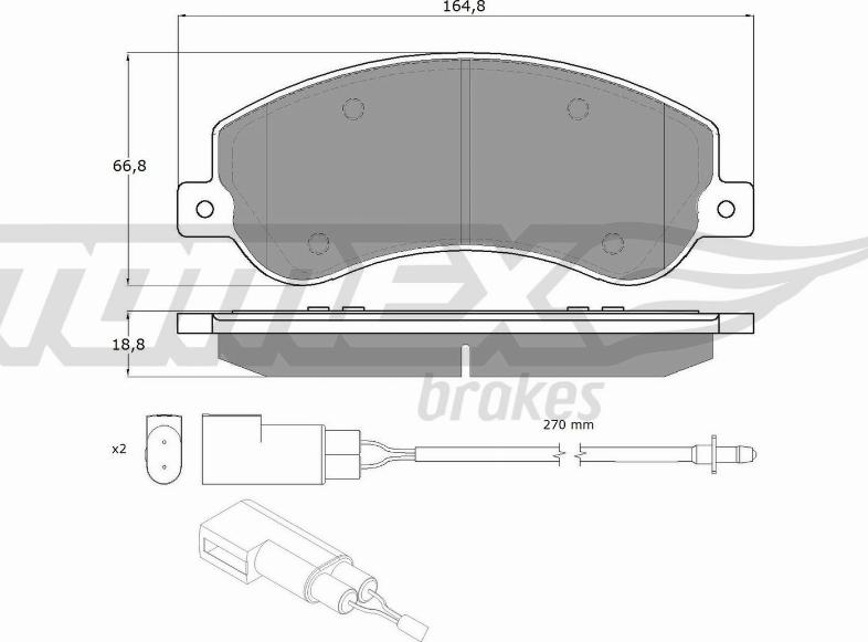 TOMEX brakes TX 14-77 - Komplet Pločica, disk-kočnica www.molydon.hr