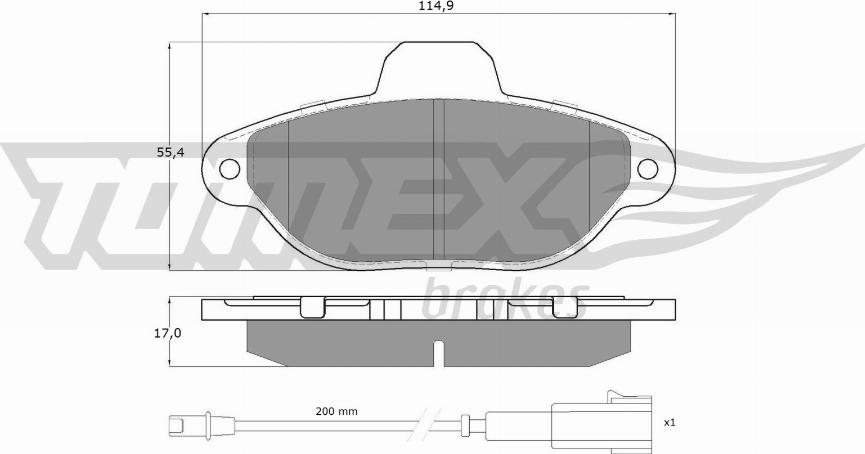 TOMEX brakes TX 15-96 - Komplet Pločica, disk-kočnica www.molydon.hr