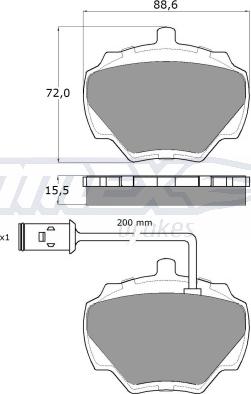 TOMEX brakes TX 15-50 - Komplet Pločica, disk-kočnica www.molydon.hr