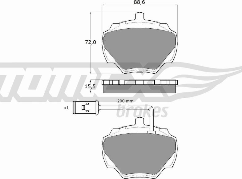 TOMEX brakes TX 15-50 - Komplet Pločica, disk-kočnica www.molydon.hr