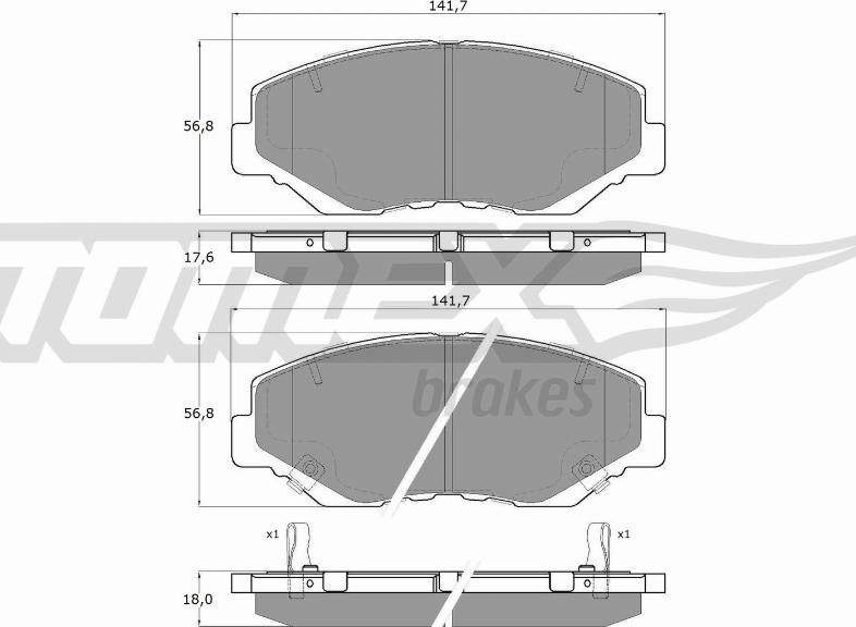 TOMEX brakes TX 15-58 - Komplet Pločica, disk-kočnica www.molydon.hr