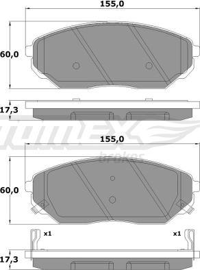 TOMEX brakes TX 15-53 - Komplet Pločica, disk-kočnica www.molydon.hr