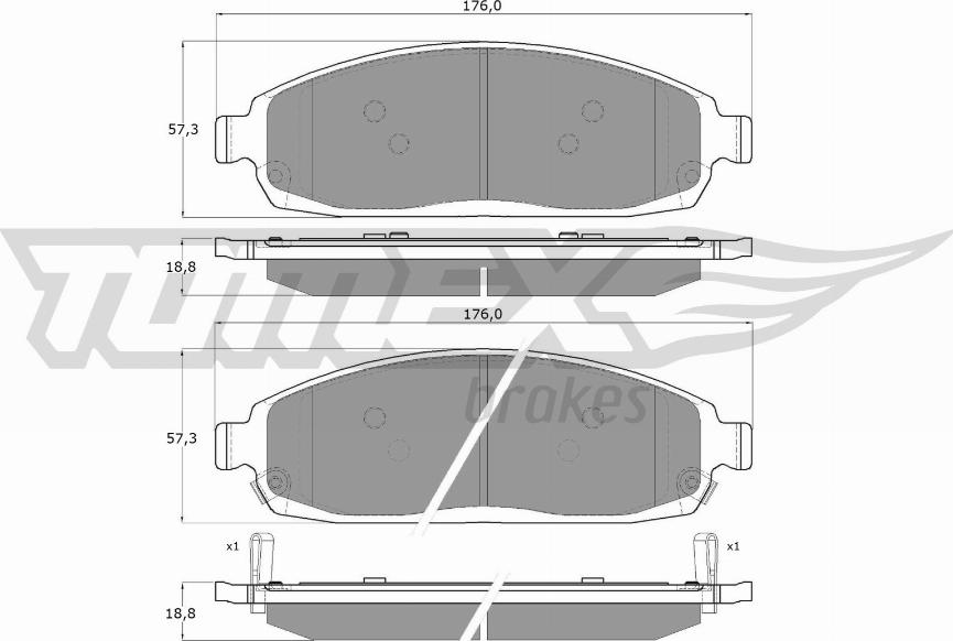 TOMEX brakes TX 15-52 - Komplet Pločica, disk-kočnica www.molydon.hr