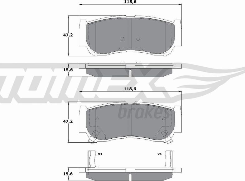 TOMEX brakes TX 15-64 - Komplet Pločica, disk-kočnica www.molydon.hr