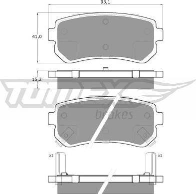 TOMEX brakes TX 15-66 - Komplet Pločica, disk-kočnica www.molydon.hr