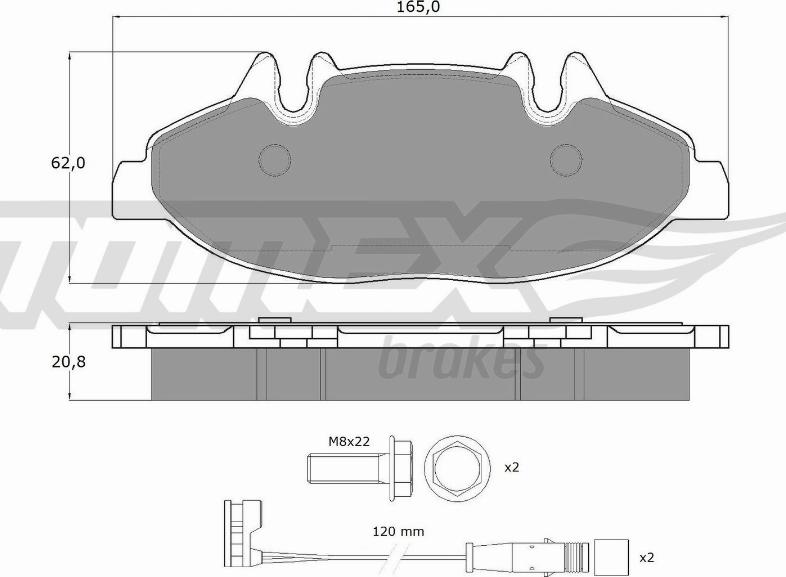 TOMEX brakes TX 15-02 - Komplet Pločica, disk-kočnica www.molydon.hr