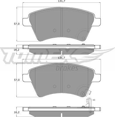 TOMEX brakes TX 15-19 - Komplet Pločica, disk-kočnica www.molydon.hr