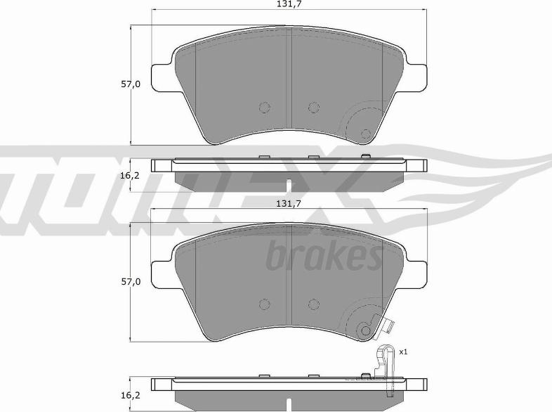 TOMEX brakes TX 15-19 - Komplet Pločica, disk-kočnica www.molydon.hr