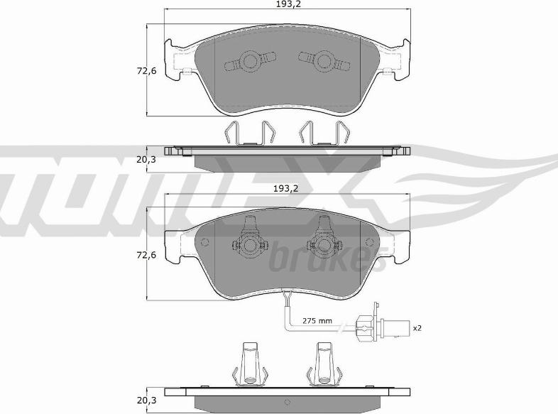 TOMEX brakes TX 15-10 - Komplet Pločica, disk-kočnica www.molydon.hr