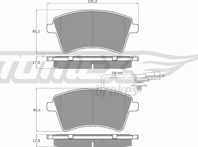 TOMEX brakes TX 15-841 - Komplet Pločica, disk-kočnica www.molydon.hr