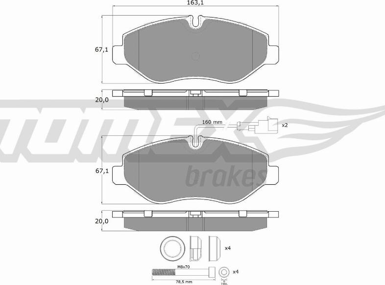 TOMEX brakes TX 15-861 - Komplet Pločica, disk-kočnica www.molydon.hr