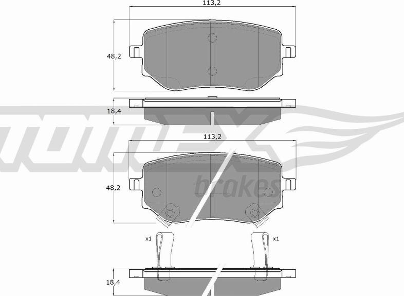 TOMEX brakes TX 15-87 - Komplet Pločica, disk-kočnica www.molydon.hr