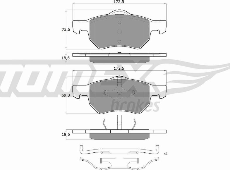 TOMEX brakes TX 15-30 - Komplet Pločica, disk-kočnica www.molydon.hr