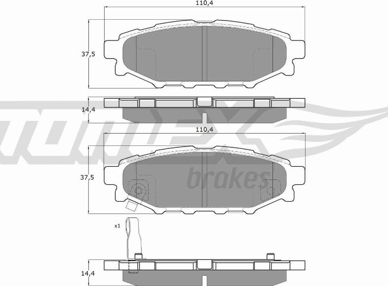 TOMEX brakes TX 15-37 - Komplet Pločica, disk-kočnica www.molydon.hr